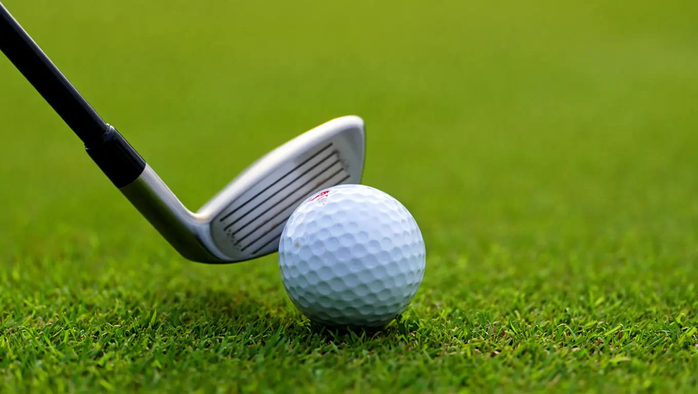 golf club to hit the ball